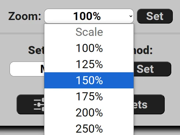 Setting App Scale Preview